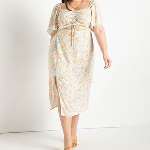 Eloquii floral midi dress
